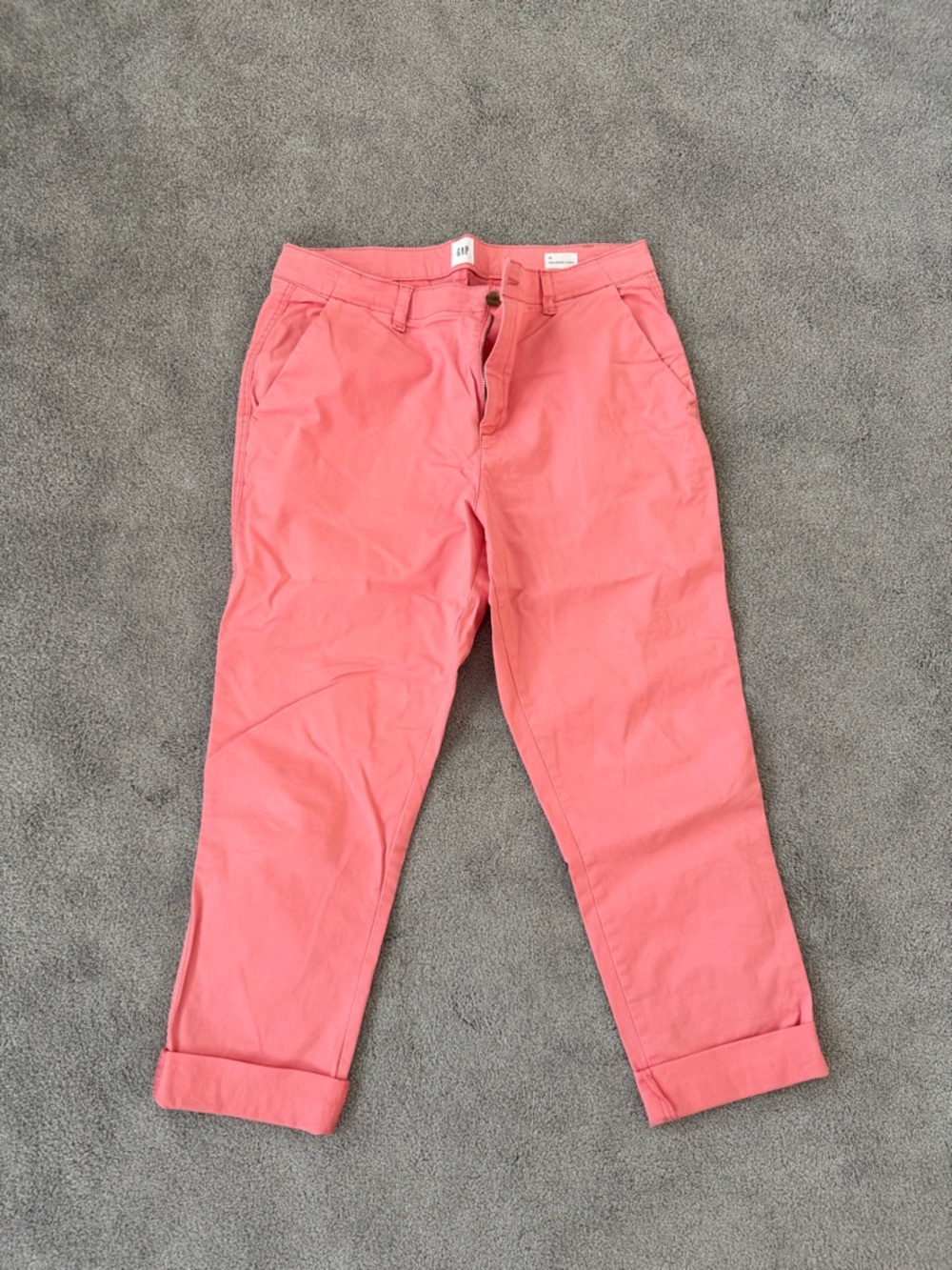 GAP Coral Pink Chino Pants - Women's Straight Crop